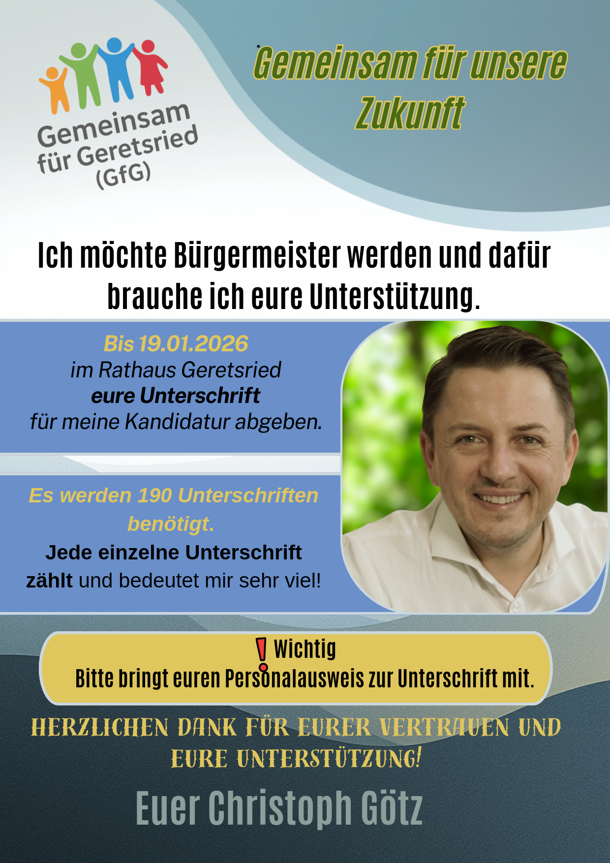 Unterschriftenaktion Bürgermeisterwahl